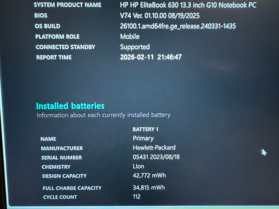 Windowsノート本体 HP EliteBook 630 G10 Core i5 1335U