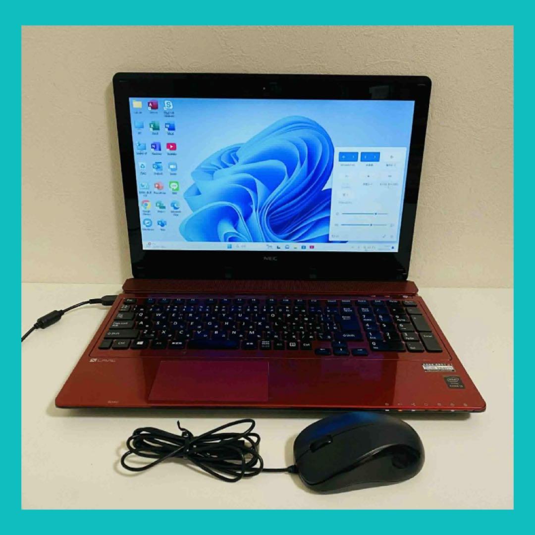 Y97 NECノートパソコンWEBカメラSSD高速Windows11オフィス付き