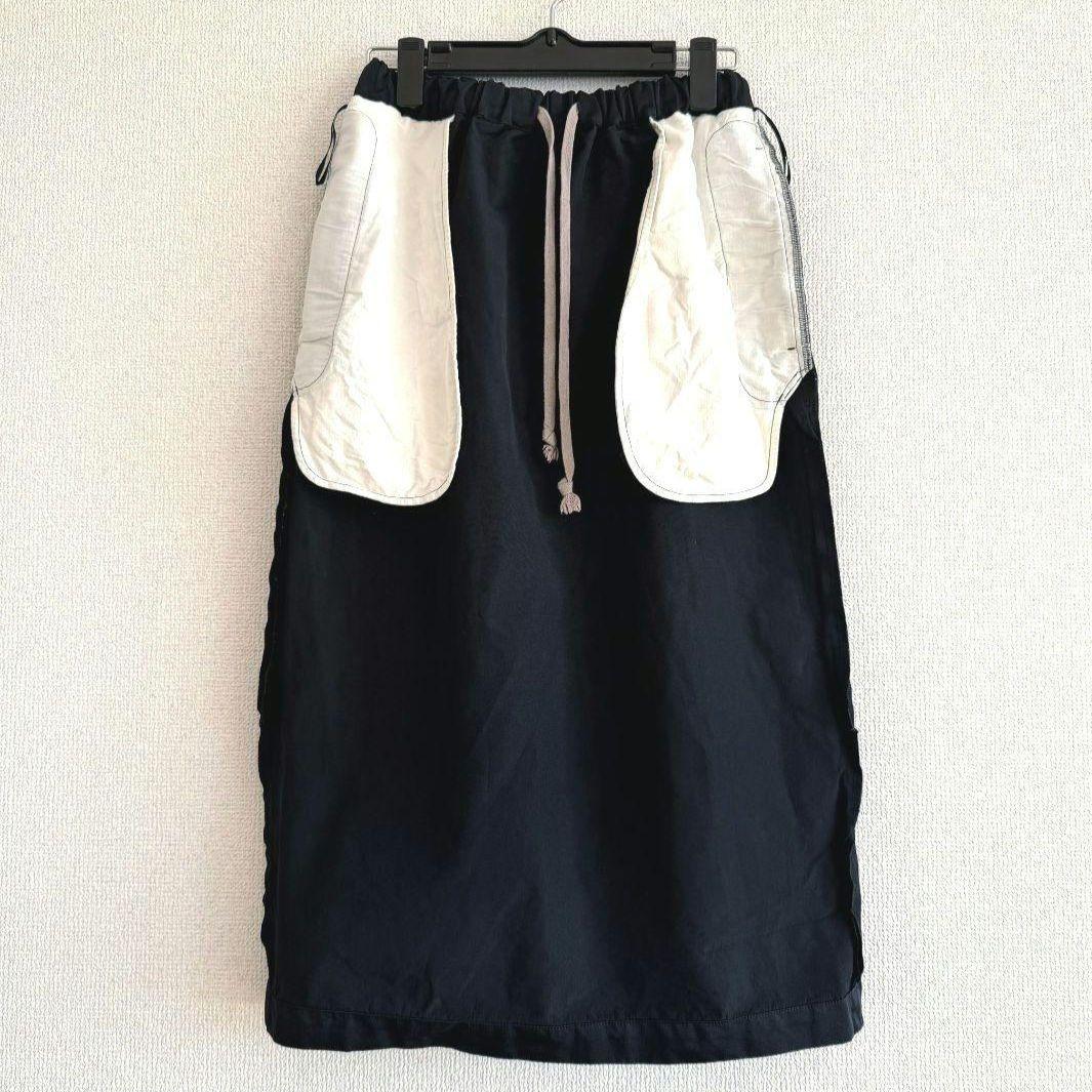【美品】コムデギャルソン コムコム タイトスカート ポリ 縮絨 黒 S