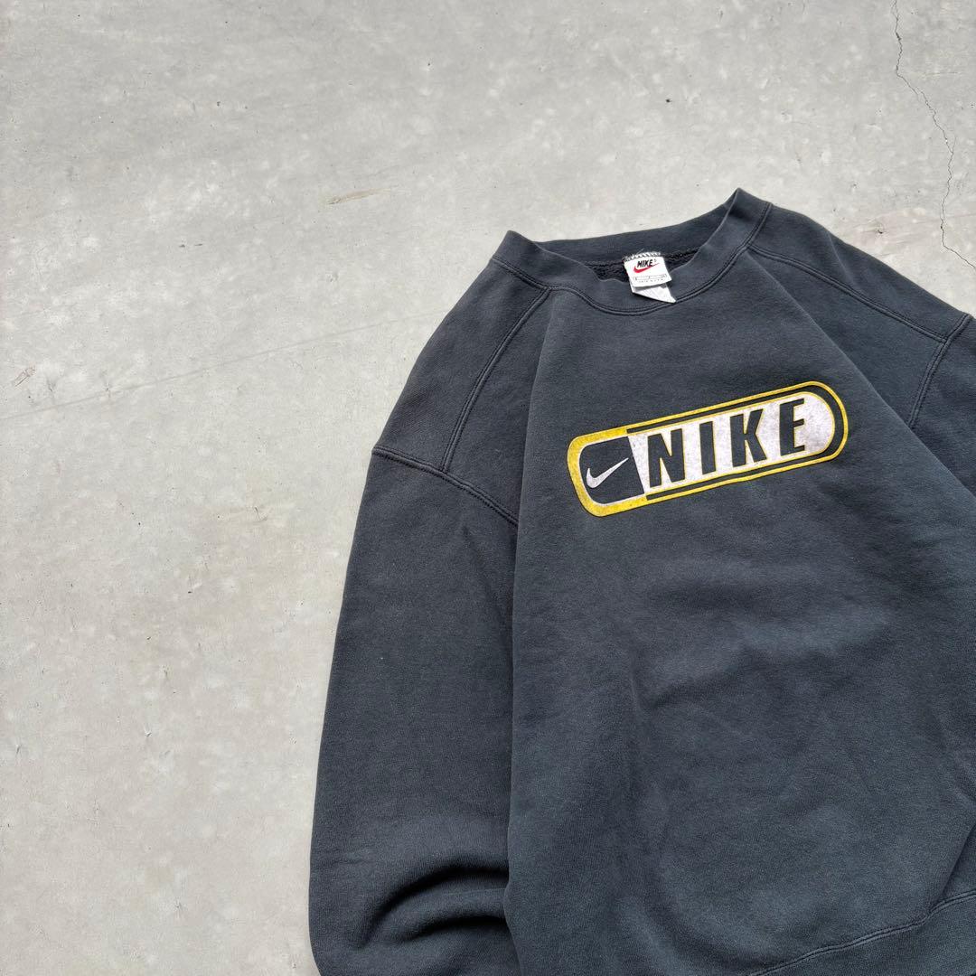 90s USA製　NIKE センターロゴ　スウェット　フェード　短丈　BOX