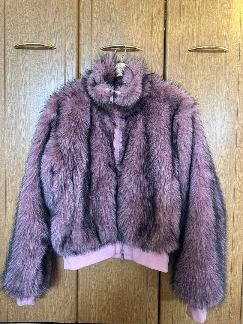 BEAMS FUTURE ARCHIVE ファーブルゾン ピンク Sサイズ