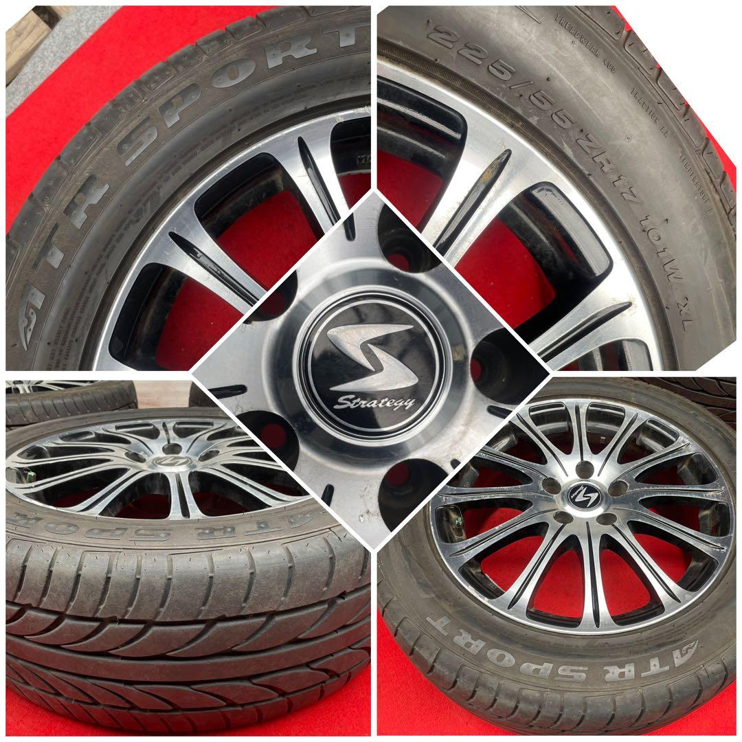 バリ溝。STRATEGYストラテジー17インチ×7J＋38　PCD114.3/5