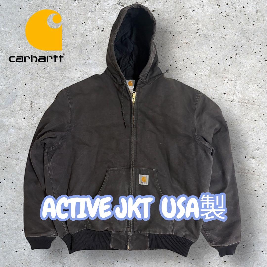 【K】USA製 carhartt アクティブジャケット BLACK