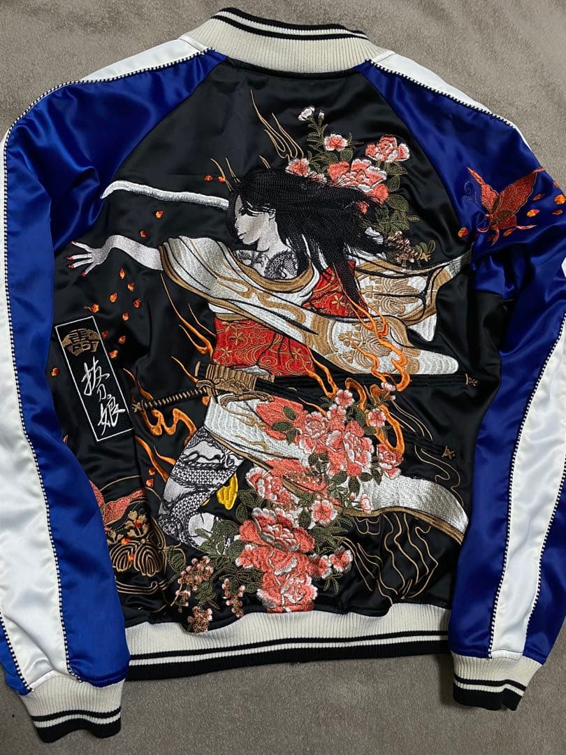 DEVINE 美品２面用 芸者龍 日本限定 unisex vintage サテン