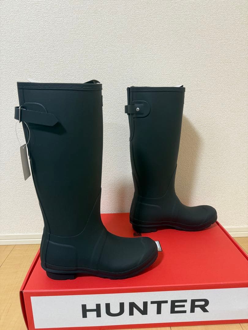 新品・未使用品　HUNTER ブラック ロングブーツ　UK5 24cm