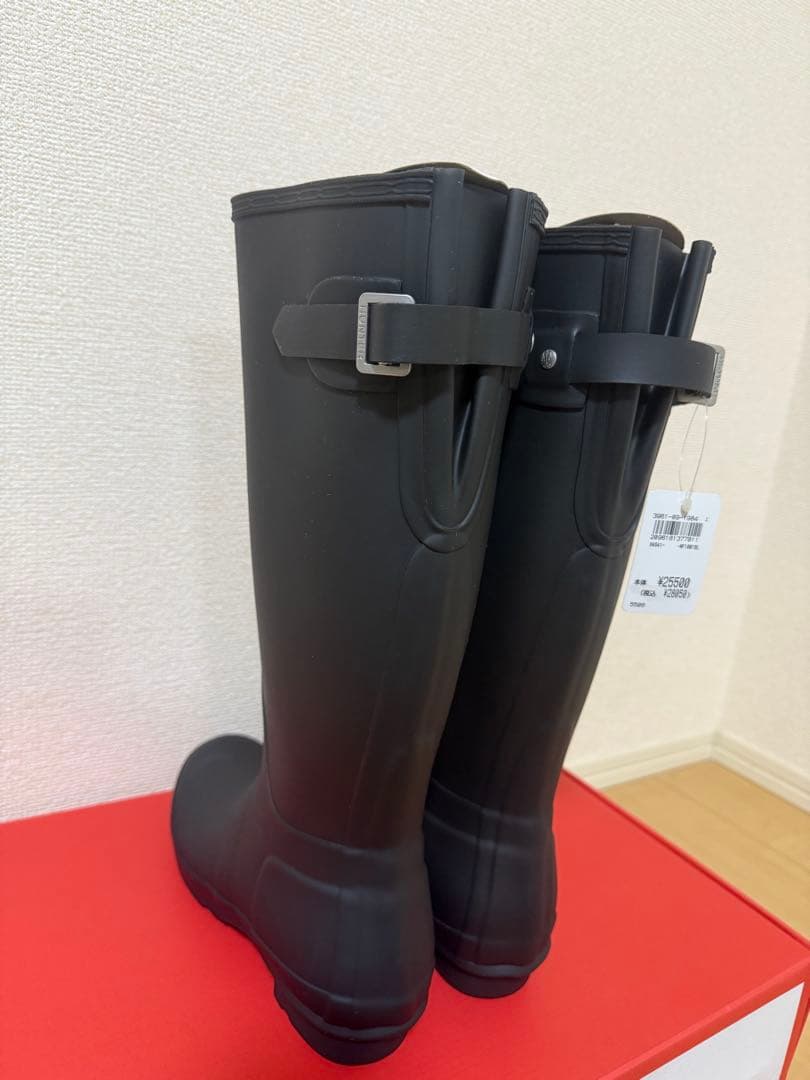 新品・未使用品　HUNTER ブラック ロングブーツ　UK5 24cm