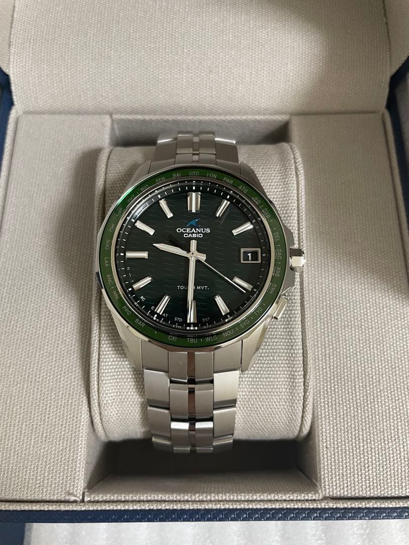 て*つ様 オシアナス マンタ CASIO OCW-S400-3AJF グリーン