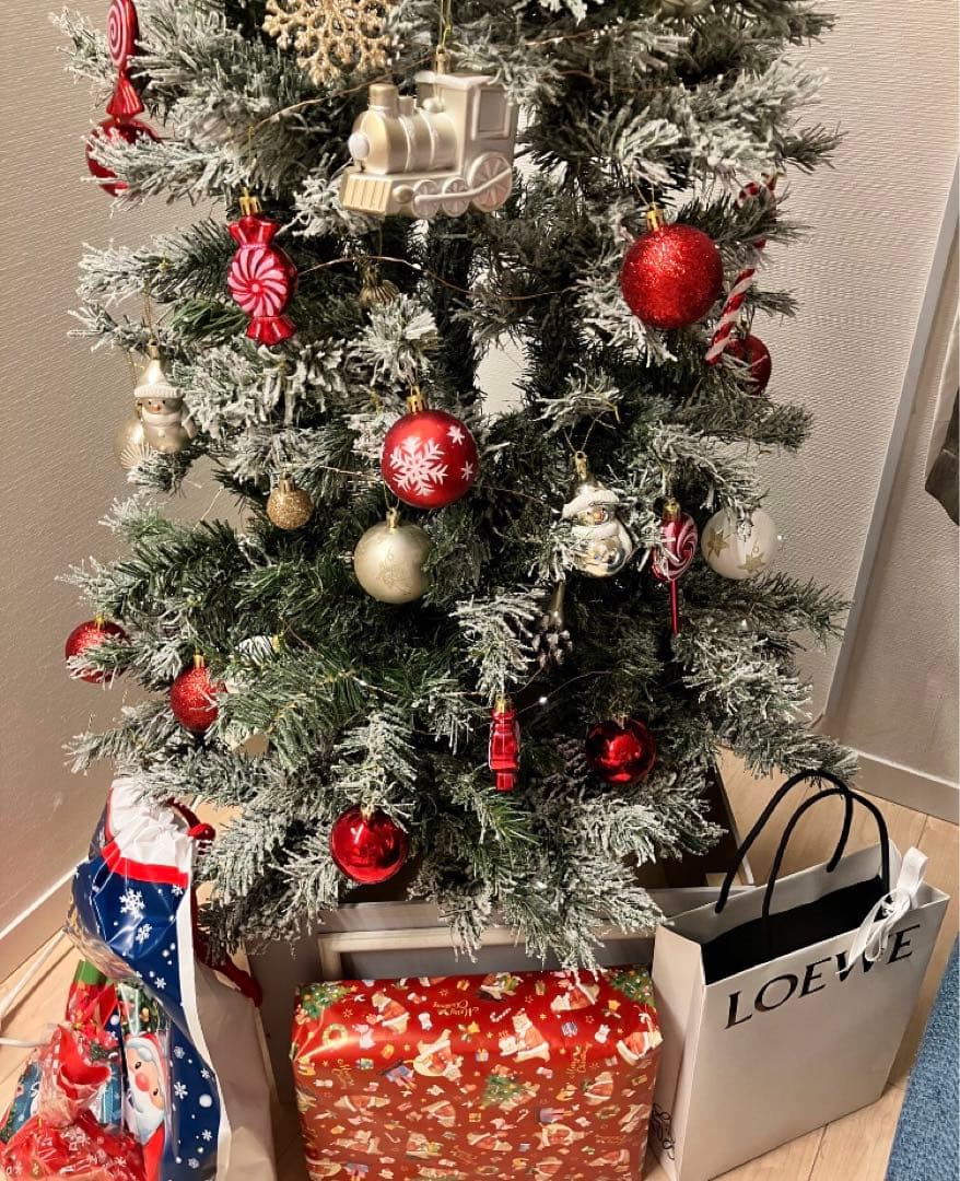 180cm ニトリ　クリスマスツリー、オーナメント一式