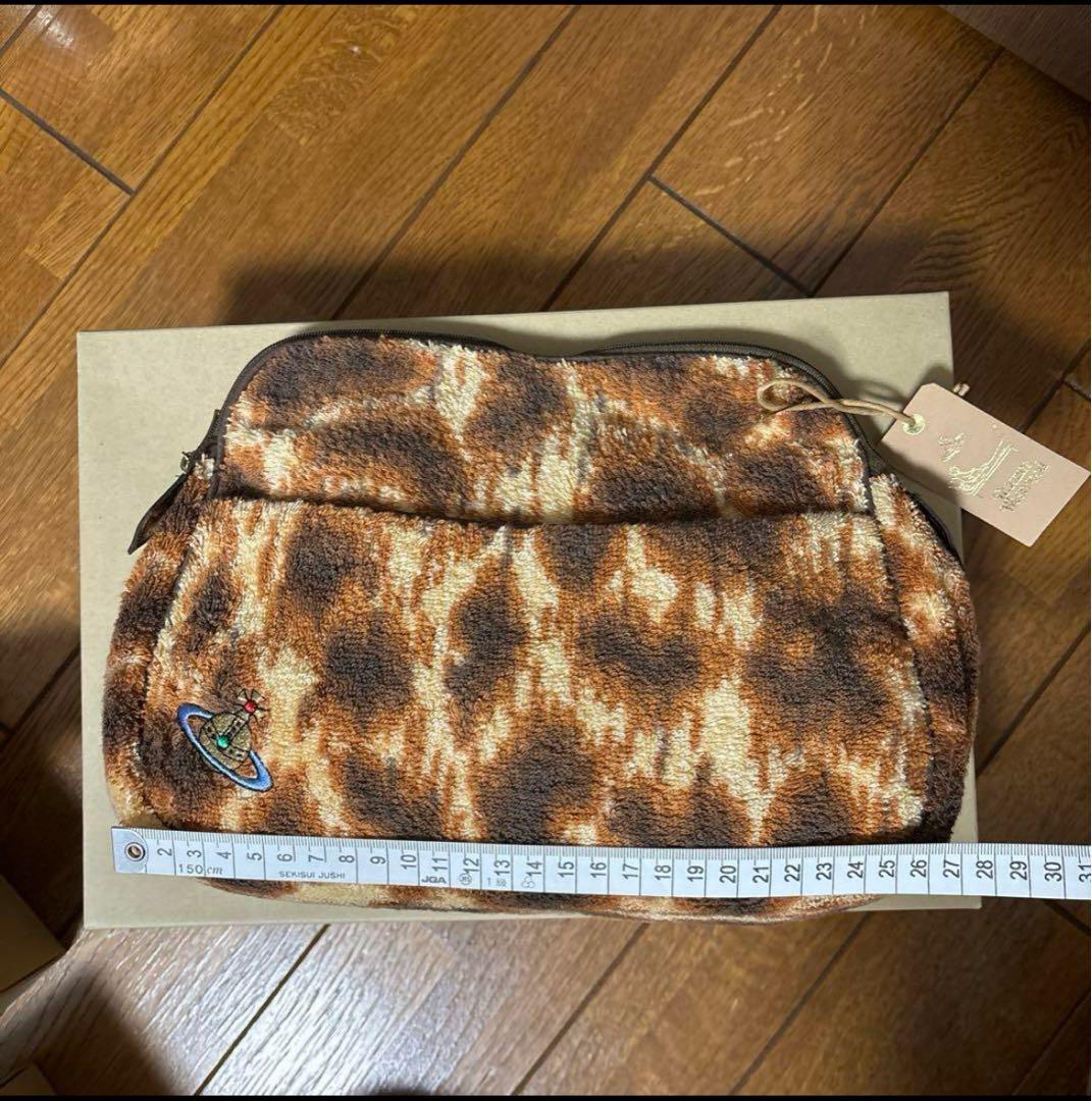 vivienne westwood レオパードパイルポーチ