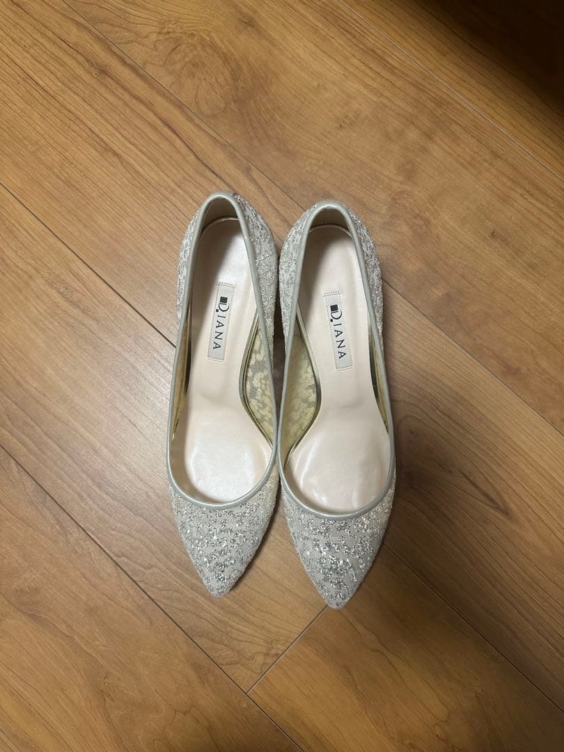 DIANA グリッター キラキラ パンプス（ヒール5㎝）　24.5cm