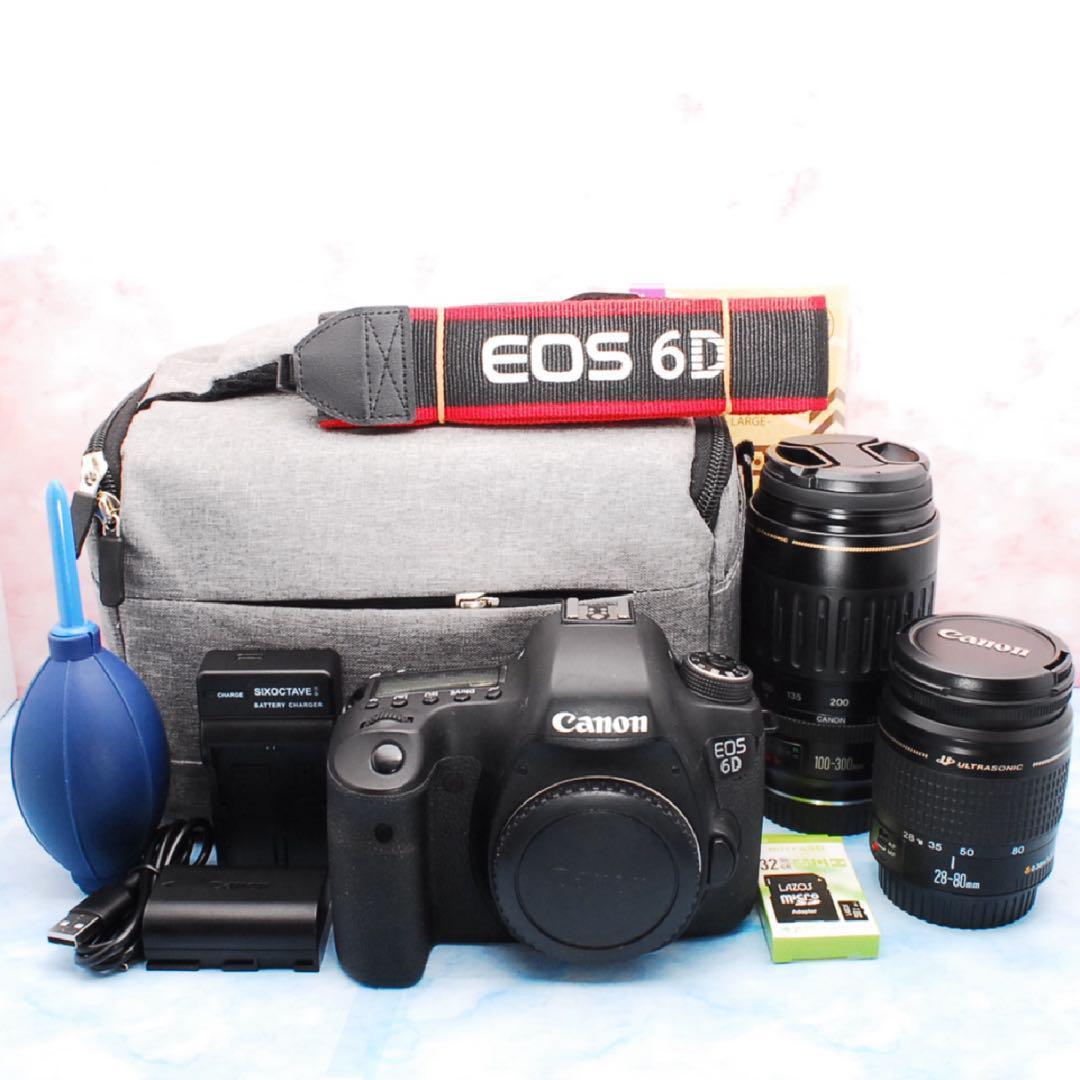 キャノン EOS 6D★フルサイズ★一眼レフカメラ★Wi-Fi★Wレンズ
