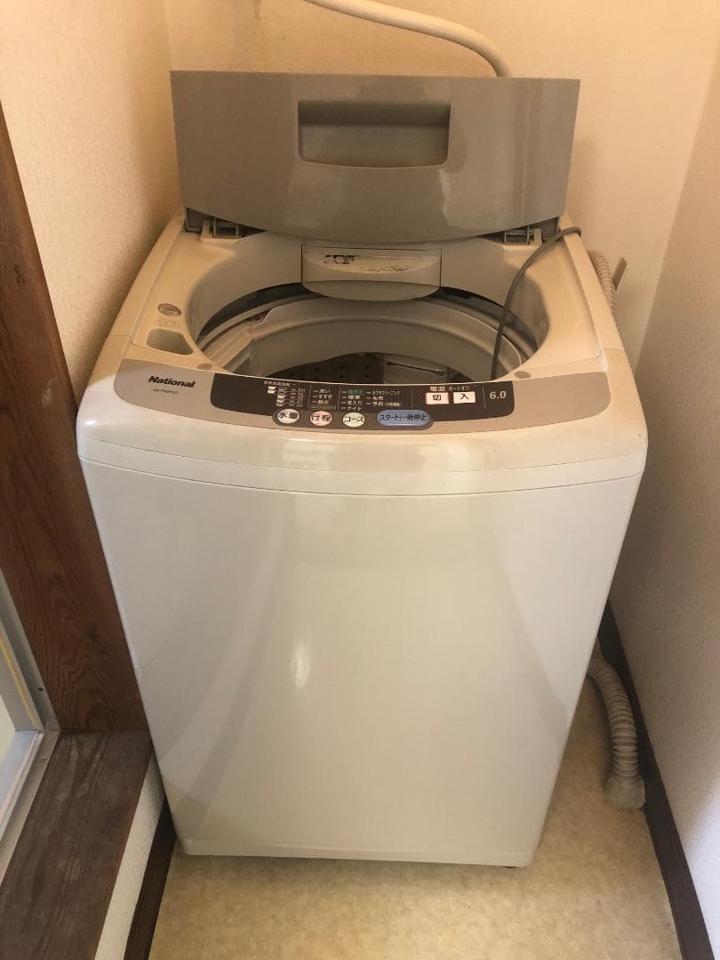 【動作良好・送料込】ナショナル(現パナソニック) 全自動洗濯機 6kg