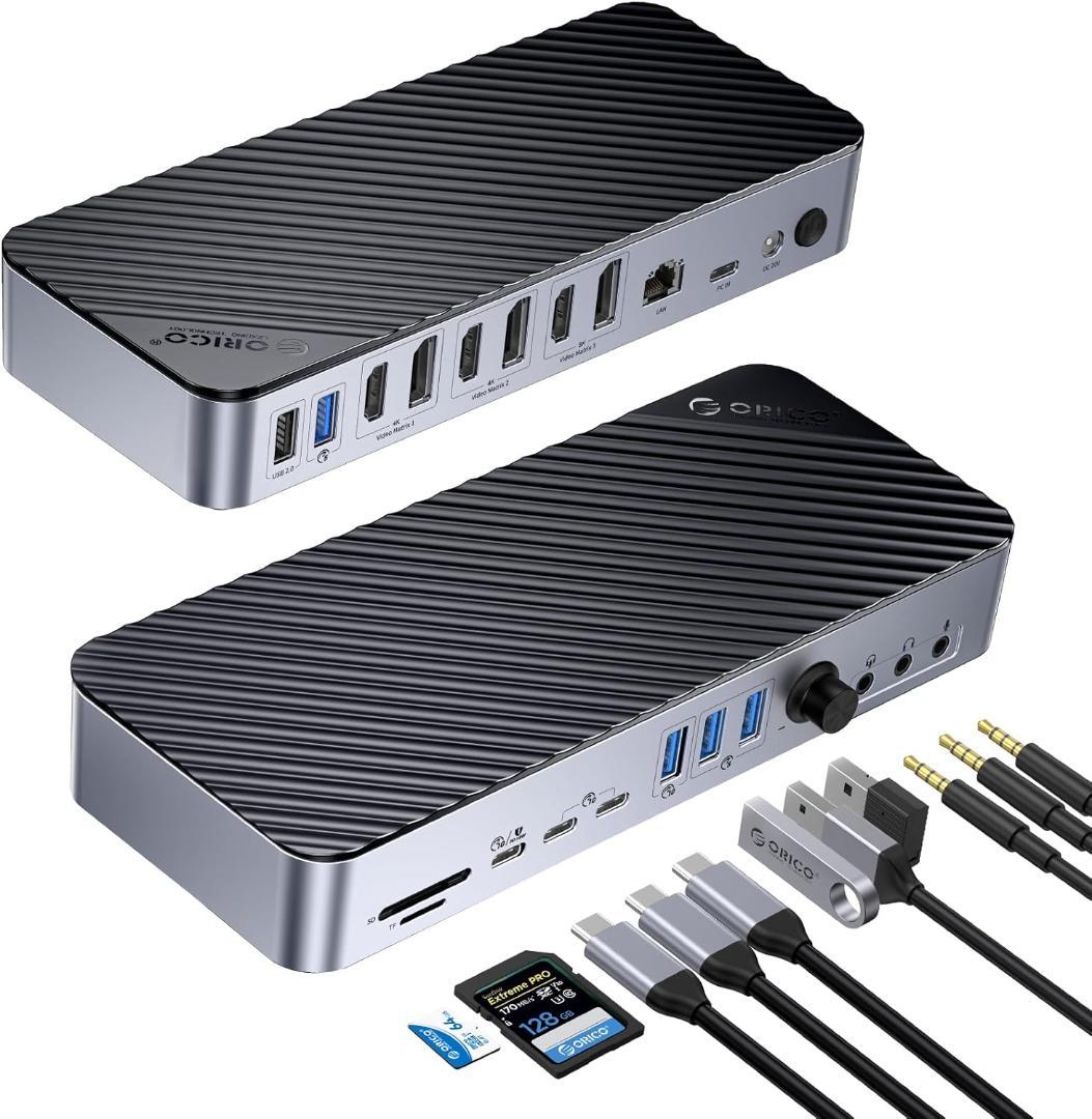 ORICO ドッキングステーション 5画面拡張 8K 22-in-1