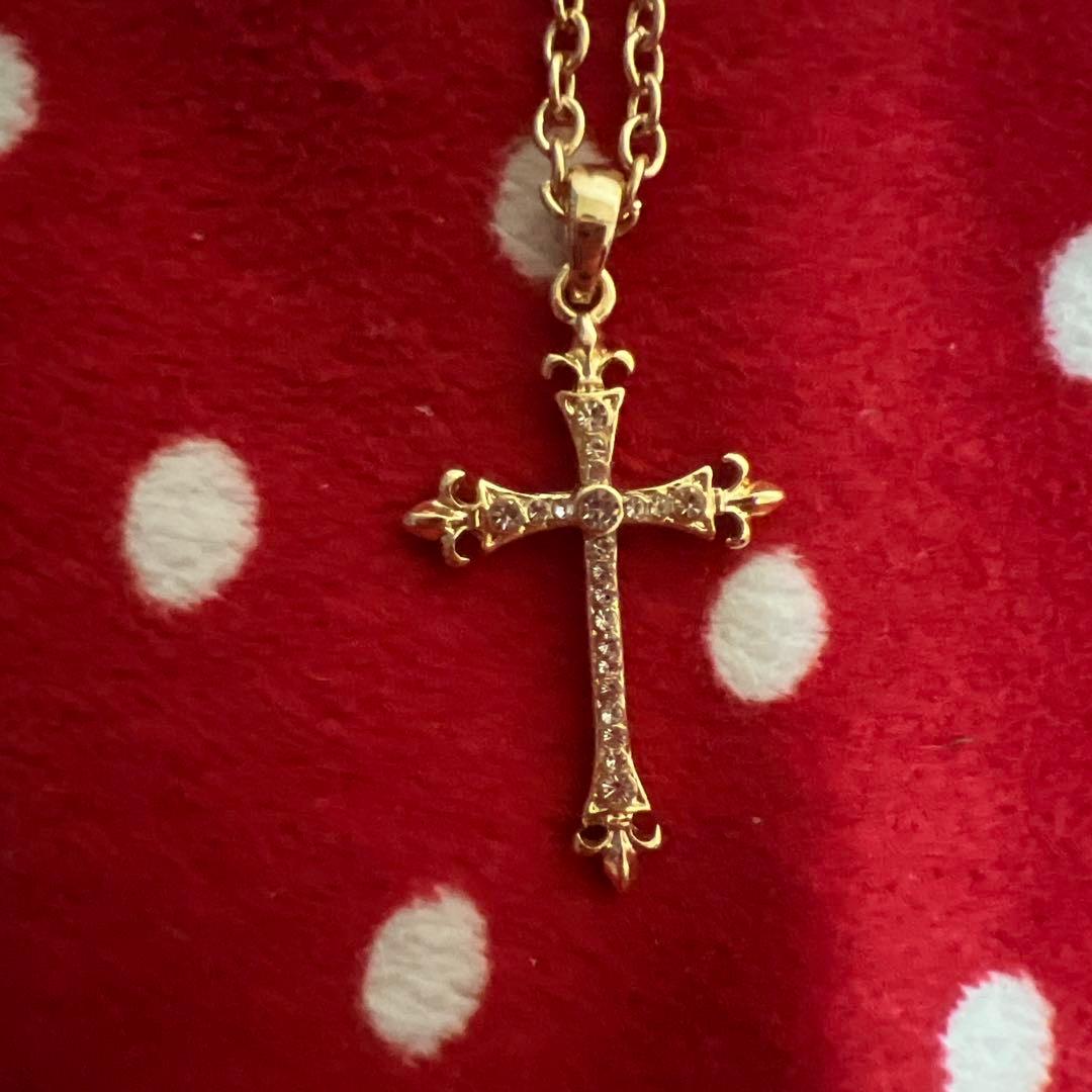 k18クロス ネックレス、トップ付き、3N.今日限定価格