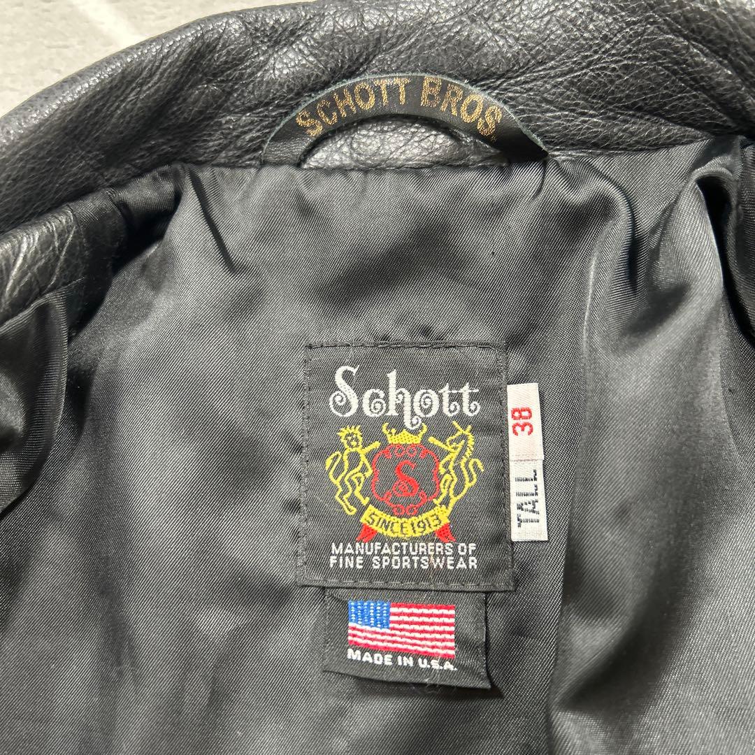 【ワンスターL】 最高傑作 SCHOTT レザージャケット 極上品 牛革 38