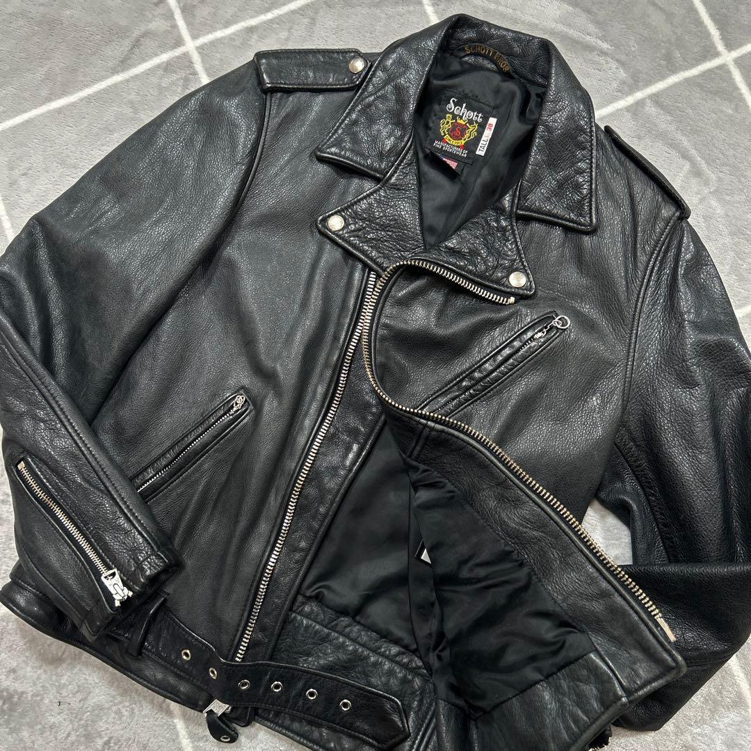 【ワンスターL】 最高傑作 SCHOTT レザージャケット 極上品 牛革 38