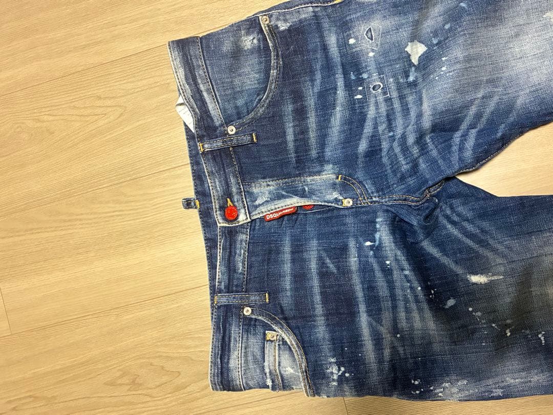 DSQUARED2 インディゴ デニム ダメージ加工 46