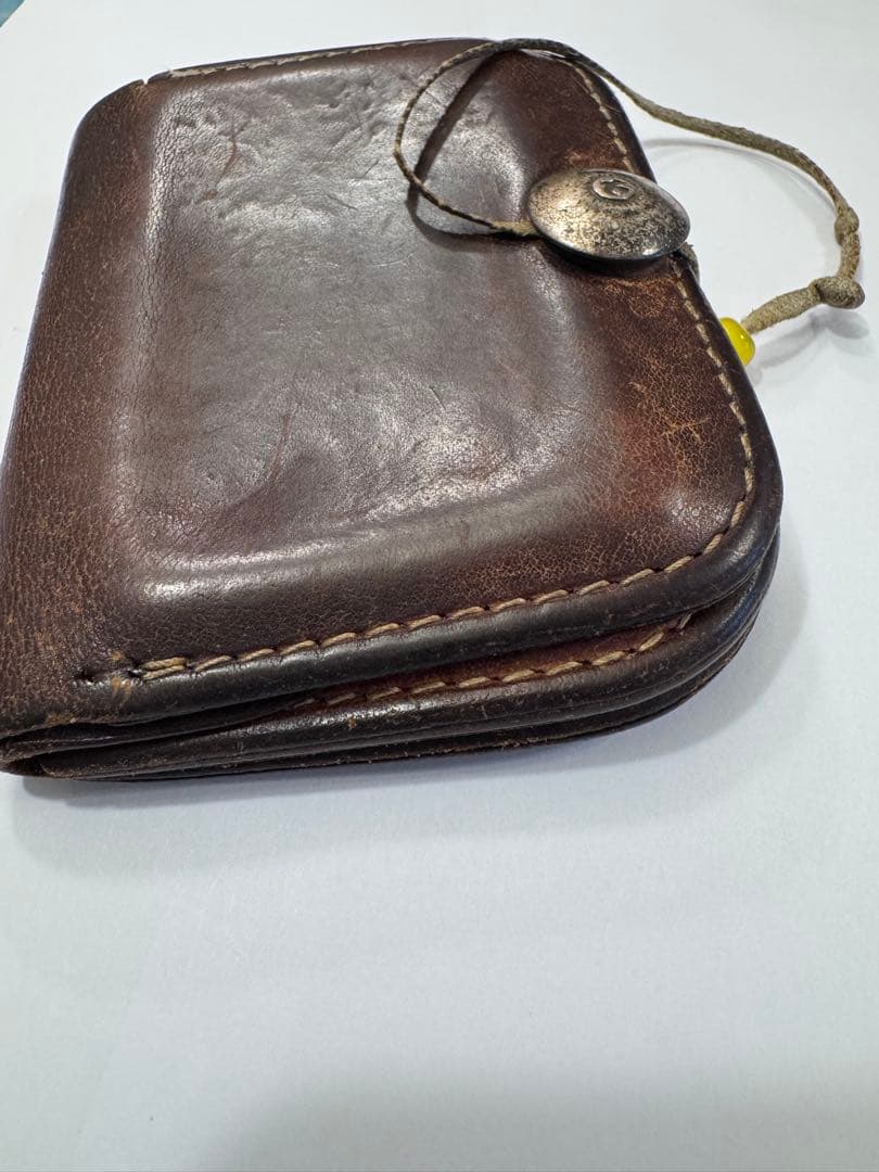 goro'sレザー ブラウン ケース カード入れ　コンチョ付き
