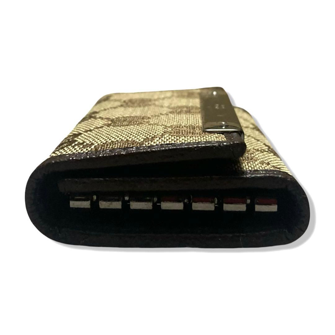 箱付き未使用品　グッチ　キーケース　6連　GG柄　キャンバス　ブラウン