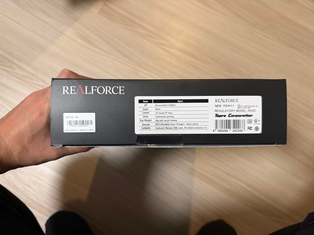 東プレ REALFORCE R3 Mac 配列 英字 US配列