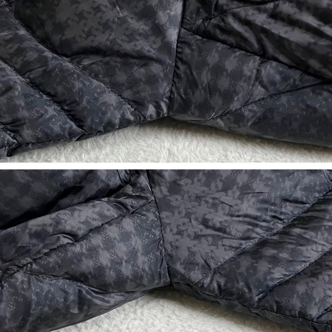 BALMAIN バルマン　ダウンコート ブルーフォックスファー　L 総柄 黒