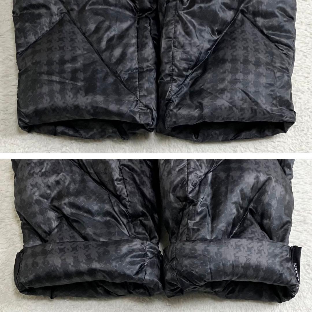 BALMAIN バルマン　ダウンコート ブルーフォックスファー　L 総柄 黒