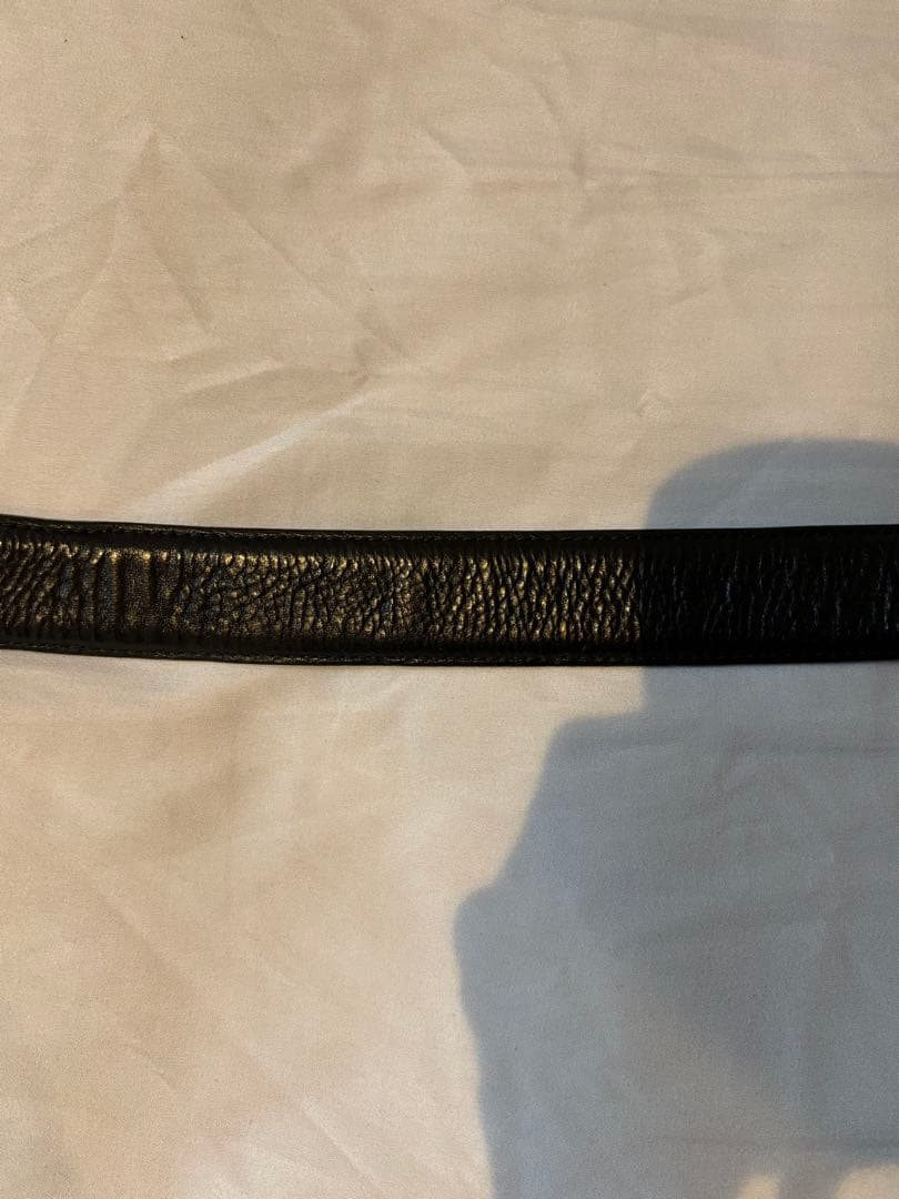 CHROME HEARTS レザーベルト CHロゴ バックル シルバー925