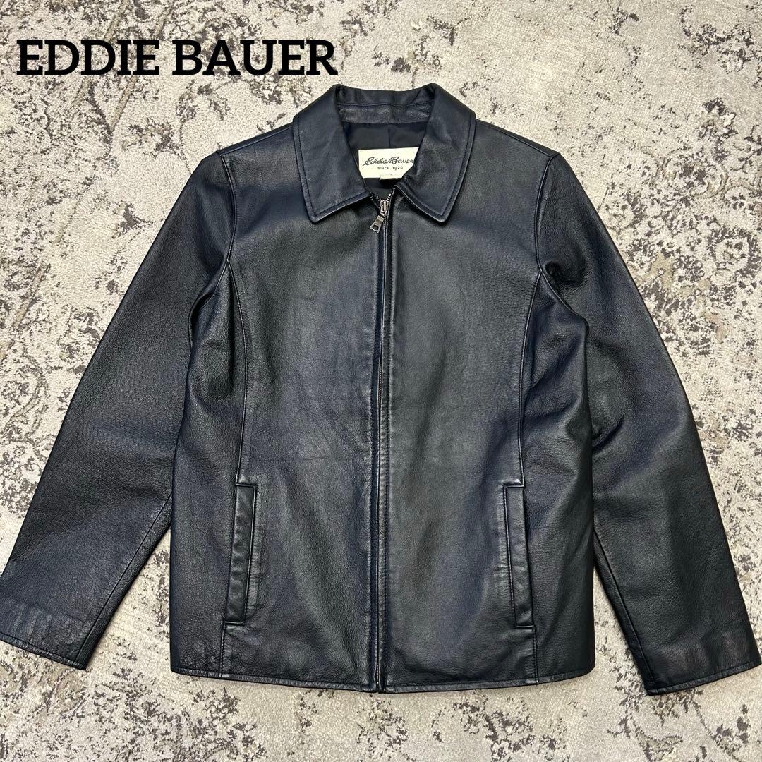 美品　90s EDDIE BAUER single leather jacket
