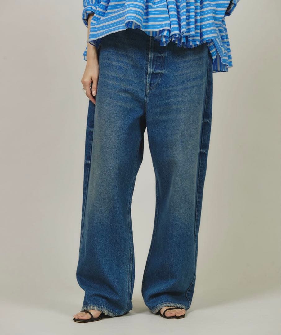 《美品》Curensology ＜&RC＞ワイドルーズデニムパンツ 36サイズ