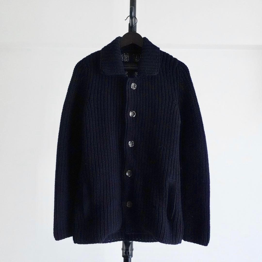 Roberto Collina ローゲージニットジャケット　ネイビー　イタリア製