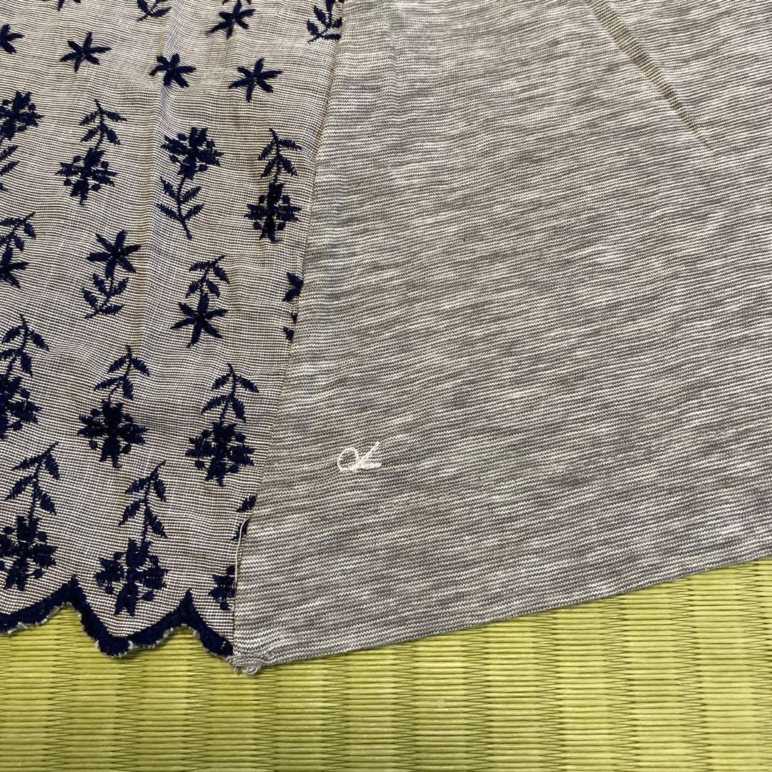 新品同様45Ｒ　ハケ目✖️天竺刺繍キャミソール