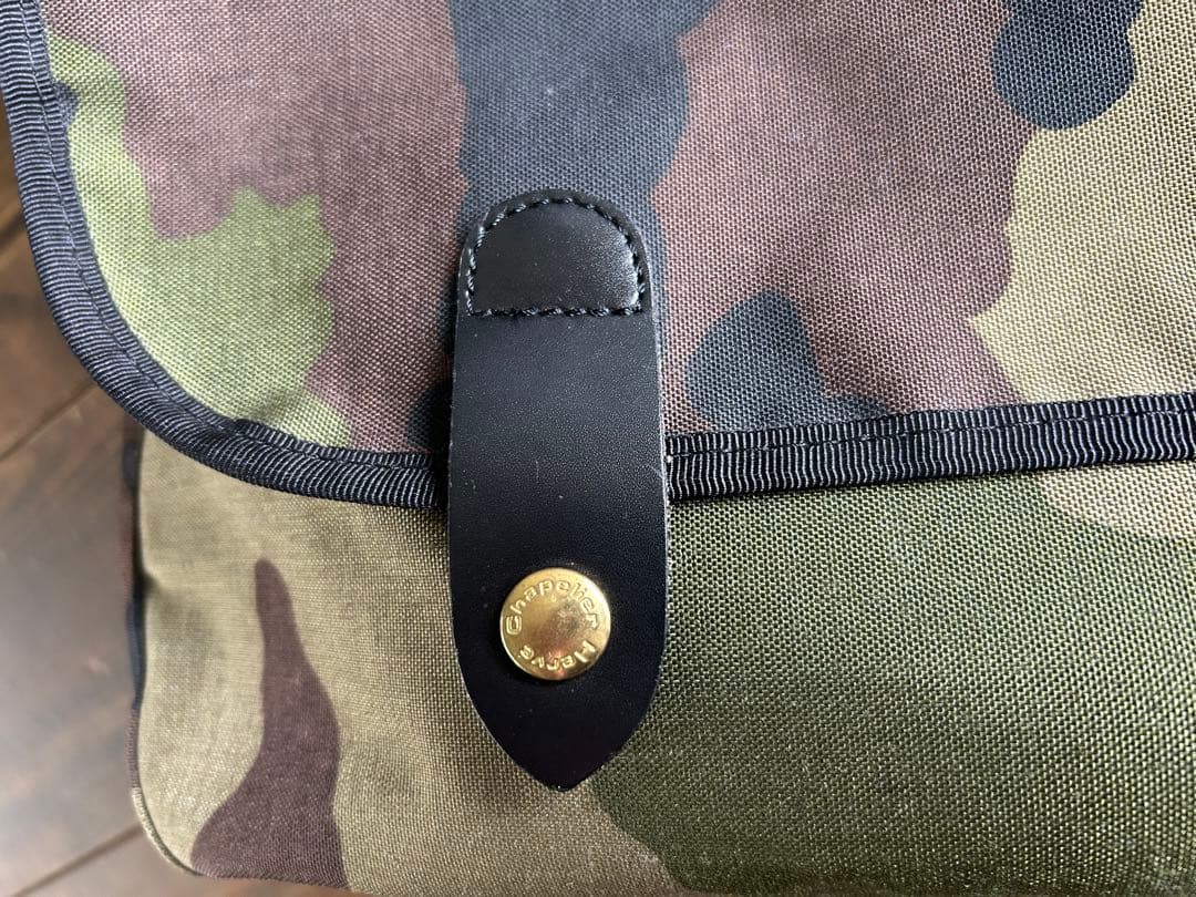 美品　廃盤エルベシャプリエ　迷彩 メッセンジャーバッグ ショルダーストラップ