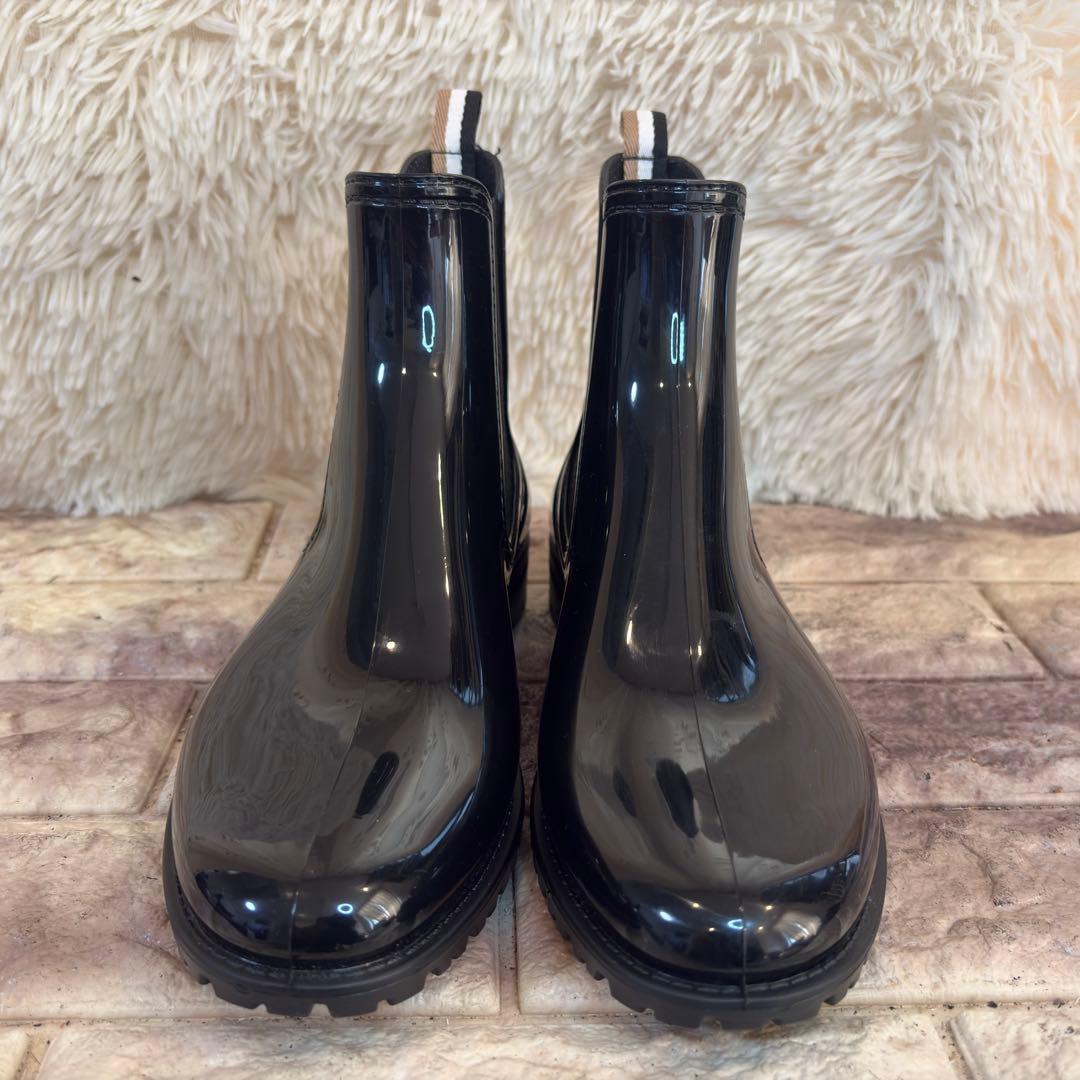 新品　HUGO BOSS グロッシー チェルシースタイル レインブーツ　23.5