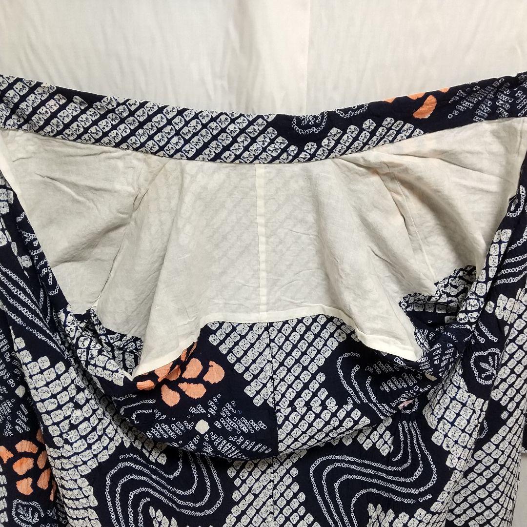 菊水模様 有松絞り浴衣 身丈154