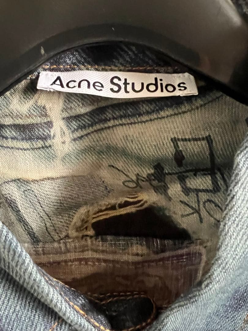 Acne Studios アートプリント デニムシャツ　46