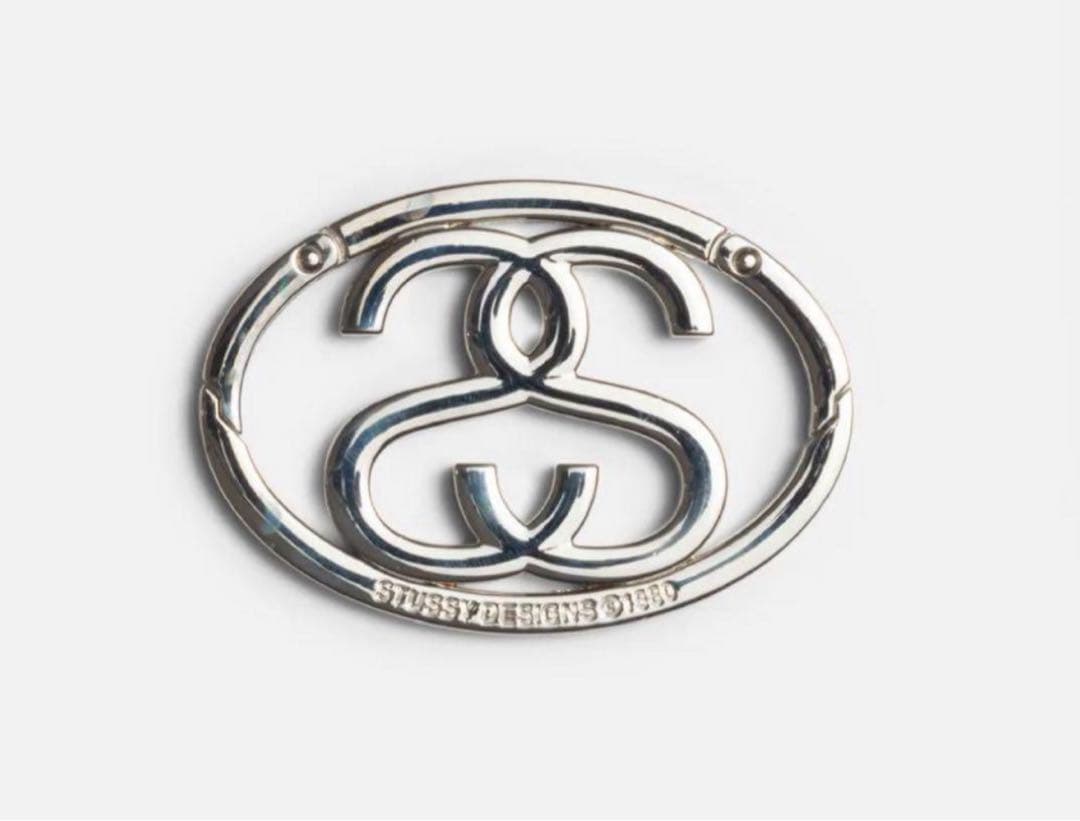 小物 Stussy SS LINK CARABINER Silver