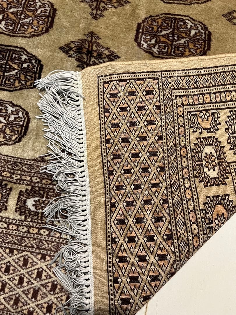 70s~パキスタン 手織り絨毯 ヴィンテージラグ