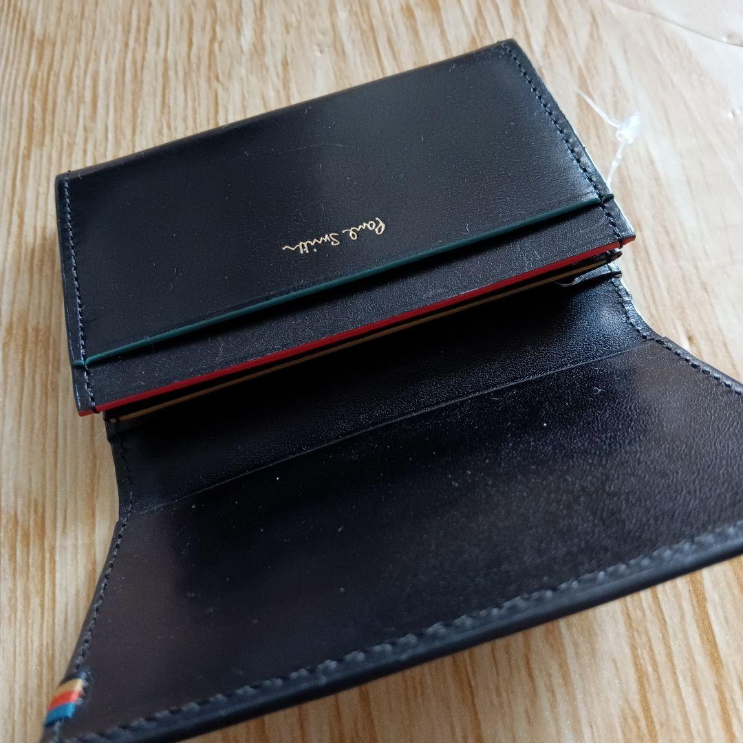 PaulSmith ポールスミス 名刺入 PSC832 黒 Sステッチタブ