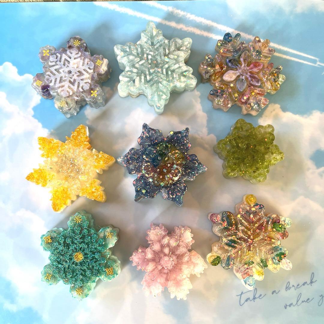 つねりん　雪の結晶　9点