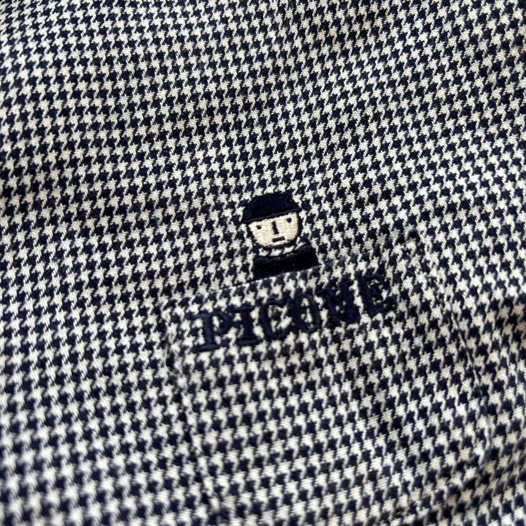 【美品】ピッコーネ　長袖シャツ　千鳥格子柄　日本製　38