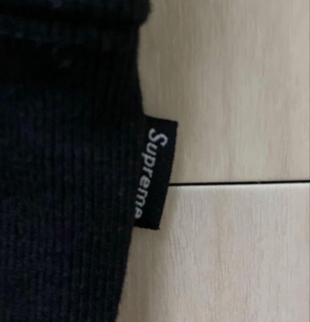 Supreme ブラック フード付きパーカー