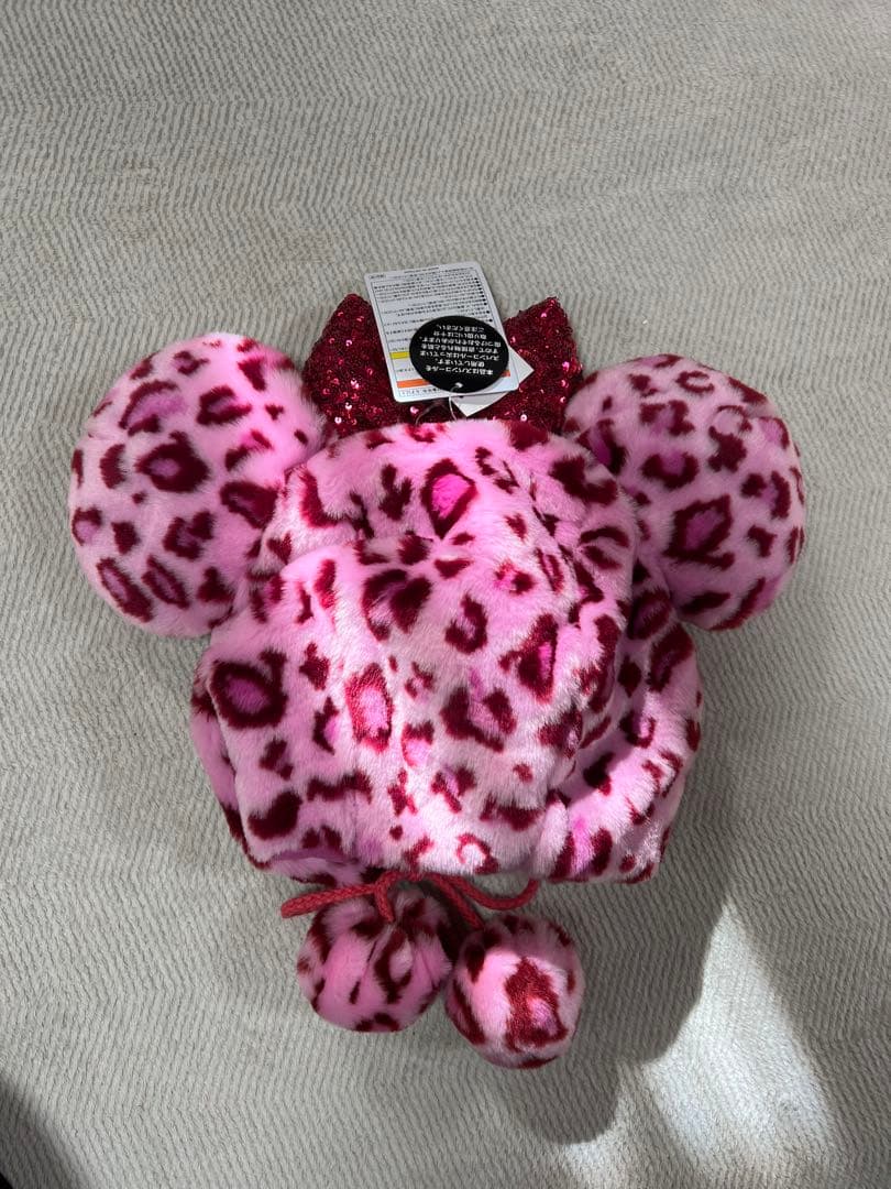 ディズニー　ファンキャップ　ミニー　レオパード