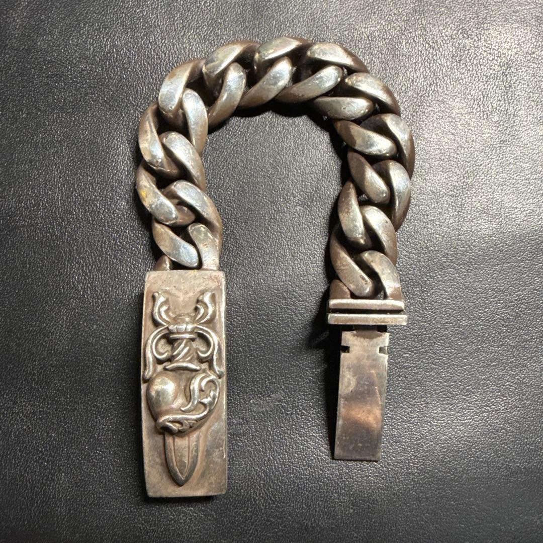 【原本付】クロムハーツ /ダガーハートIDクラシックリンク ブレスレット