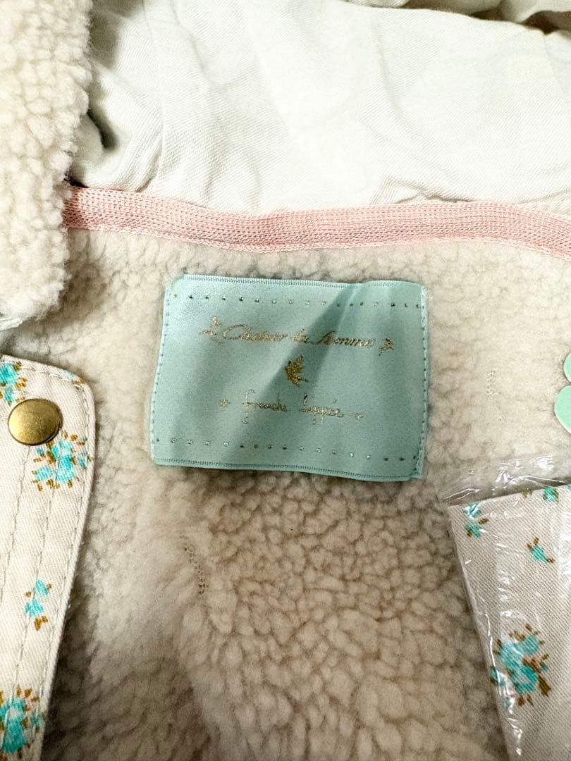 ❤️新品未使用❤️Cherir la femme ライナー付モッズコートMベージュ花