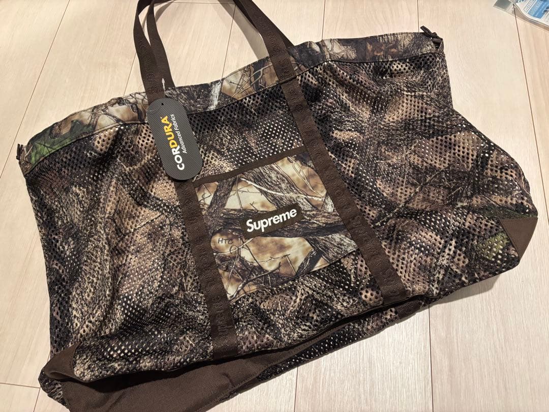 【レア】シュプリーム　メッシュ　トート　カモフラ　リアルツリー25SS
