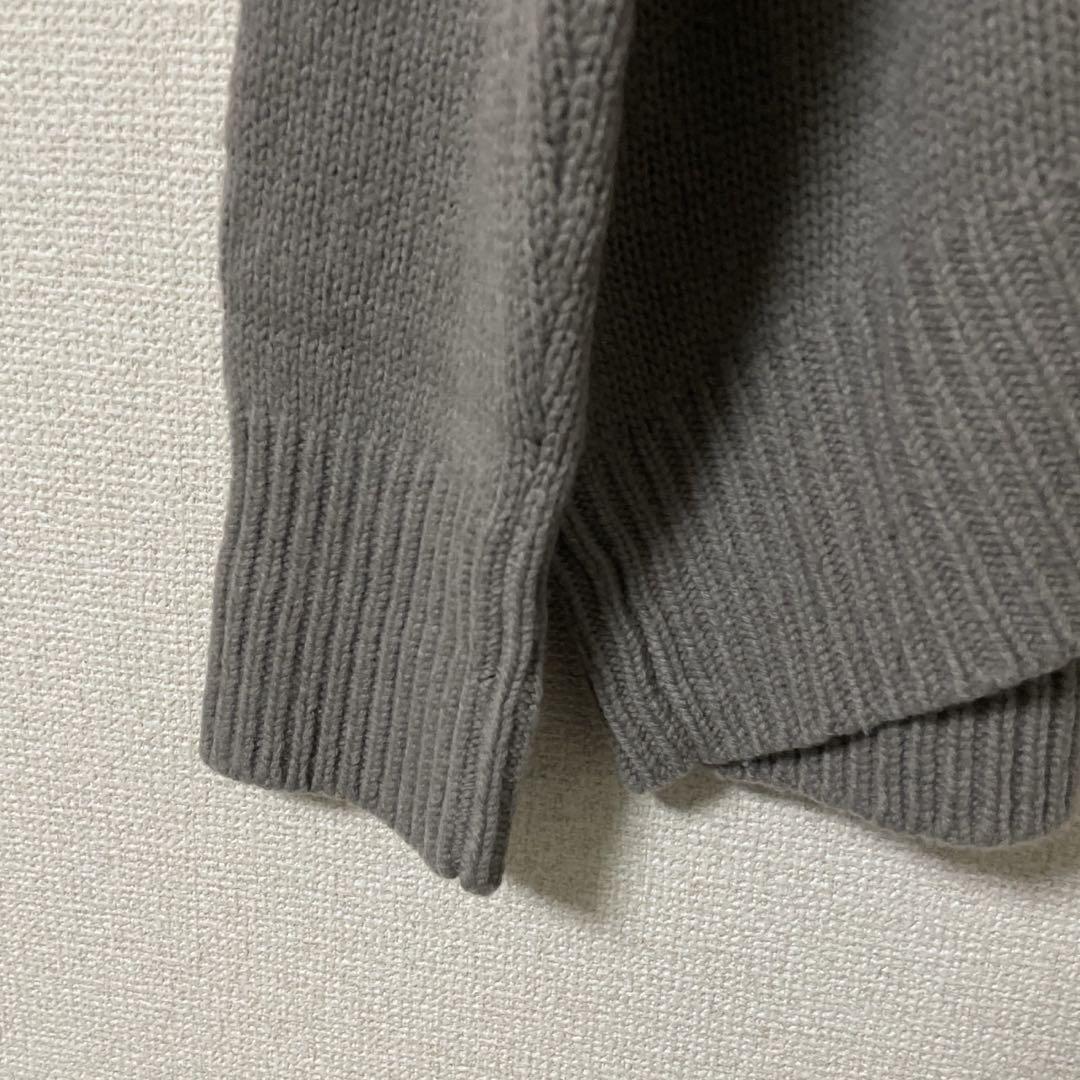 ギャルリーヴィー　ファインウールクルーネックニット　チャコールグレー　S