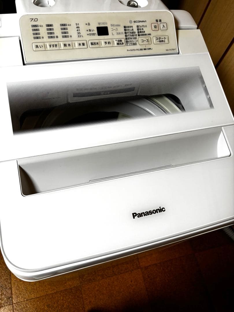 Panasonic 2019年製 縦型洗濯機7kg NA-FA70H7