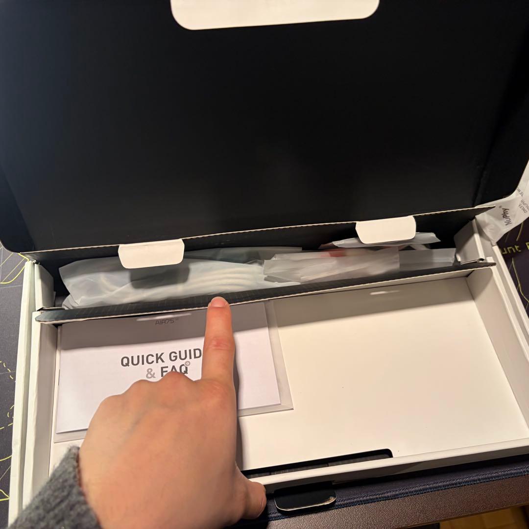 Nuphy Air75 v3 ホワイト キーボード 本体 blush nano