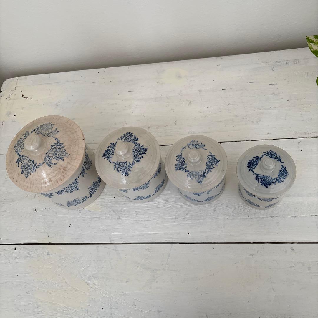 専用です。フランスアンティークキャニスターセット 4点