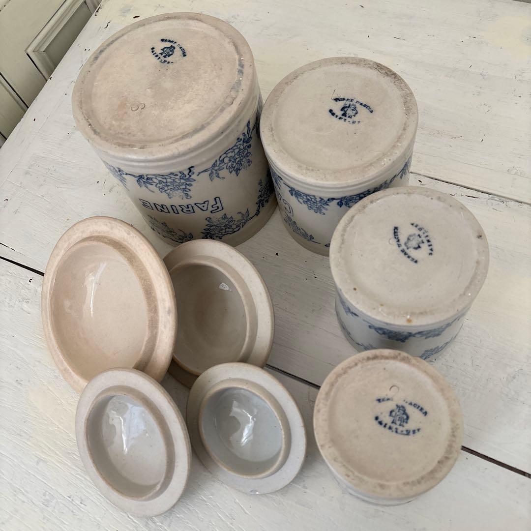 専用です。フランスアンティークキャニスターセット 4点